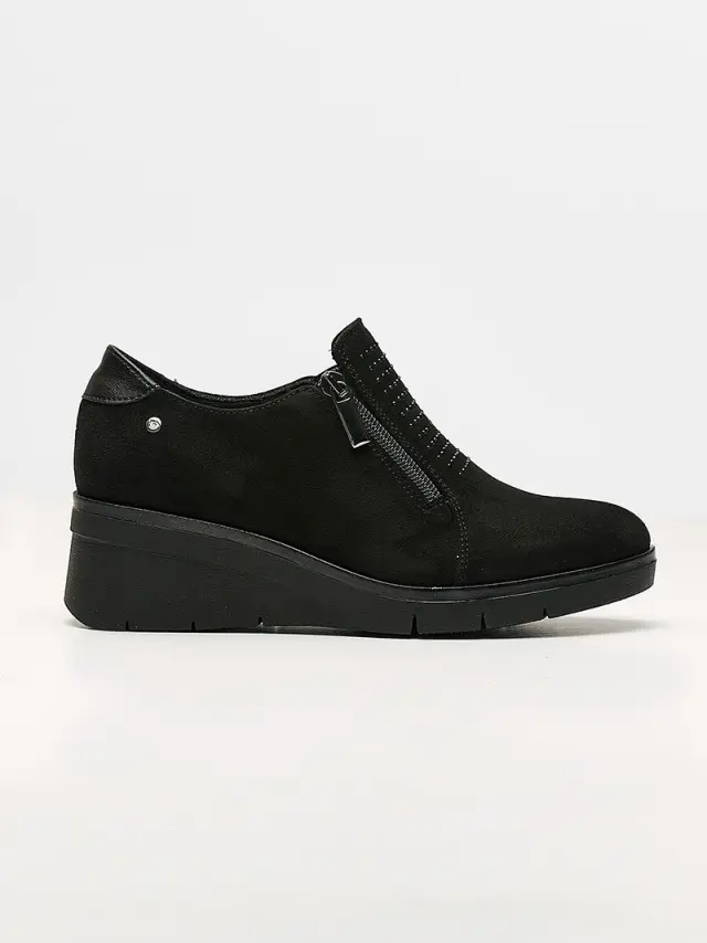 Donna Serena Μοκασίνια-Loafers Γυναικείο δέρμα Nubuck Μαύρο DSE/4800 NERO 3