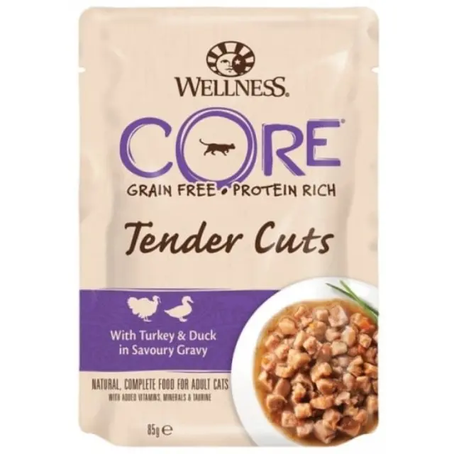 Wellness Core Tender Cuts Fillets Γαλοπούλα & Πάπια Σε Σάλτσα 85gr Μονόχρωμο