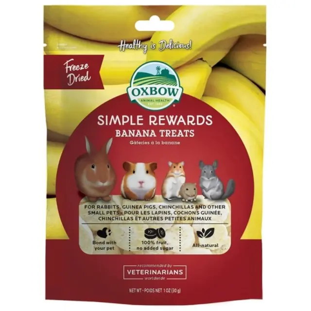 Oxbow Simple Rewards Λιχουδιές Τρωκτικών με Μπανάνα 30gr Μονόχρωμο