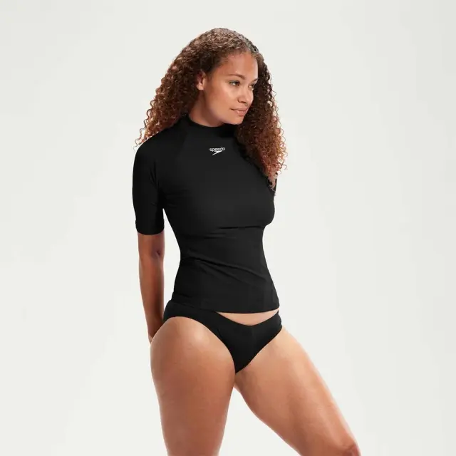 Speedo Women's Short Sleeve Rash UV Protection Top Τριπλό Μαύρο 8131890001 (Speedo) - 32 2