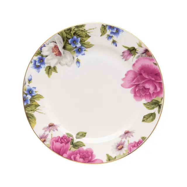 Beauty Home Πιάτο πορσελάνης με λουλούδια Eternal Art 7724-Φ23 2