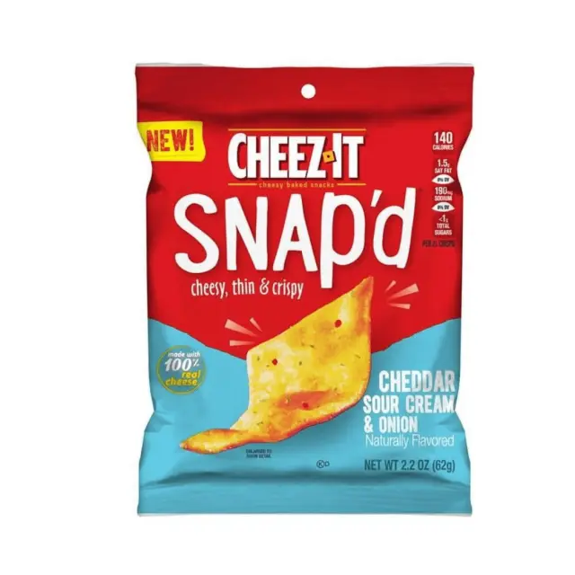 Cheez-It Snap'd Cheddar Sour Cream & Onion 62gr