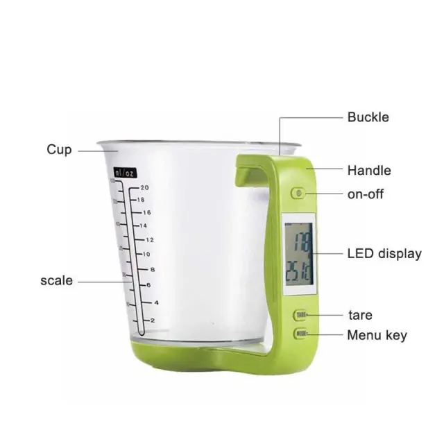 Ψηφιακή ζυγαριά κουζίνας - Digital scale with measurinh cup Sapir Home PS-108653 3