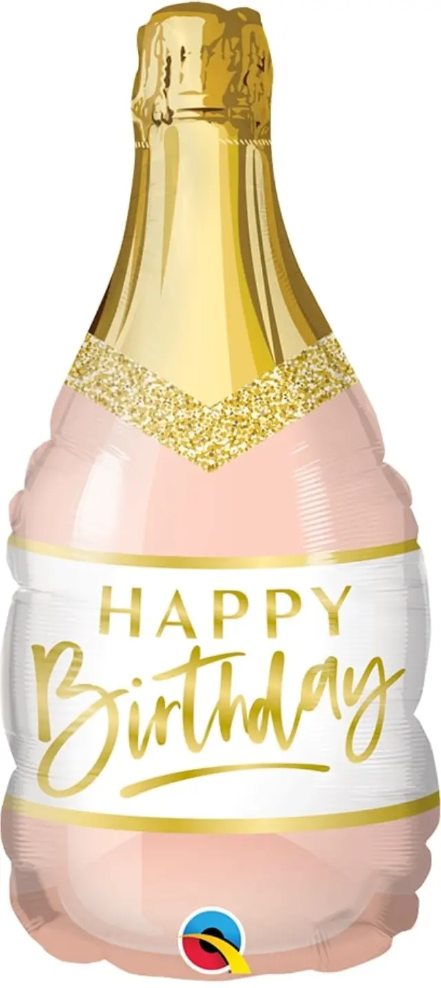 Μπαλόνι Φοιλ Μίνι Birthday Pink Bubbly Wine Bottle / 36 εκ