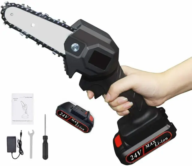 Mini Κλαδευτικό Αλυσοπρίονο Μπαταρίας 0.7kg με Λάμα 10cm