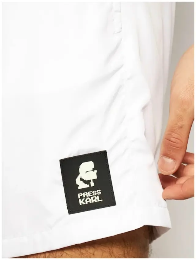 Karl Lagerfeld - Ανδρικό Μαγιό Σορτς KL21MBM01-WHITE Λευκό 3