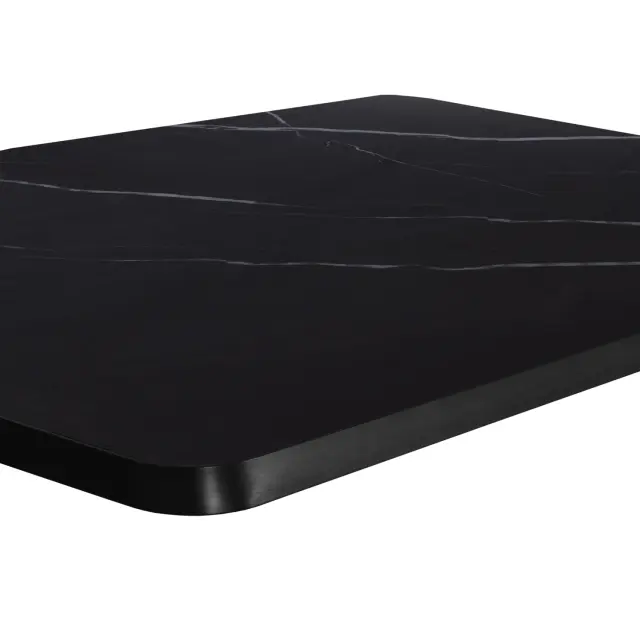 ΕΠΙΦΑΝΕΙΑ ΤΡΑΠΕΖΙΟΥ SINTERED STONE FB96656.03 BLACK MARBLE-ΠΛΑΙΣΙΟ ALU ΜΑΥΡΟ 120x80εκ. 3