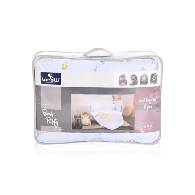 Lorelli Σετ Κούνιας 5τμχ. Ranforce 70*140cm Train Grey 20800086001 2