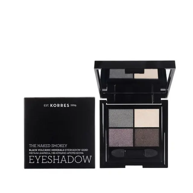 ΚΟΡΡΕΣ Black Volcanic Minerals Eyeshadow Quad The Naked Smokey 2
