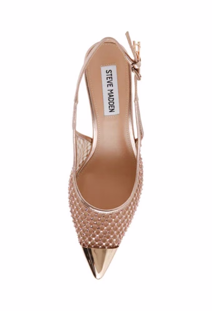 Steve Madden Γόβες Ρόζ Χρυσό με Στράς Ανοιχτό Ροζ - 39 3