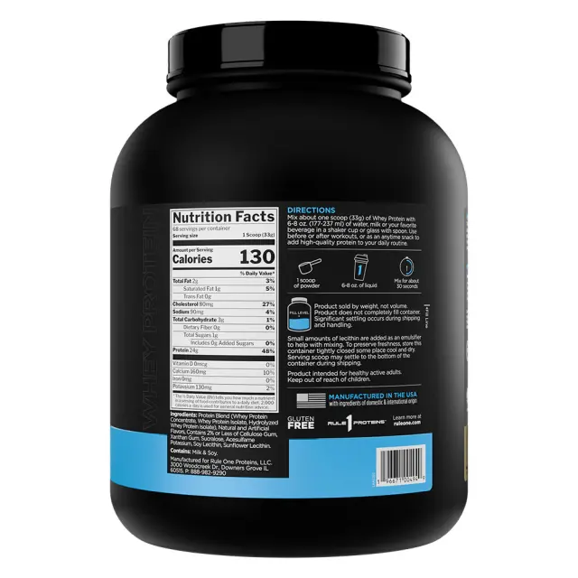 Rule1 Whey Protein Vanilla Ice Cream, 5 lbs 2