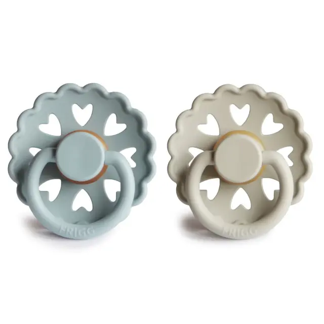 Σετ 2 Πιπίλες Latex FRIGG Fairytale Stone Blue/Willow Gray 6-18 Μηνών Baby Oliver 2