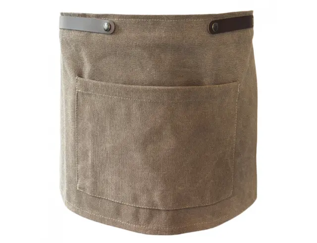 Ποδιά Μέσης από Καμβά Doxx Amsterdam Washed Canvas Waist Apron με ρυθμιζόμενα λουράκια και διαστάσεις 35x67cm - Brown