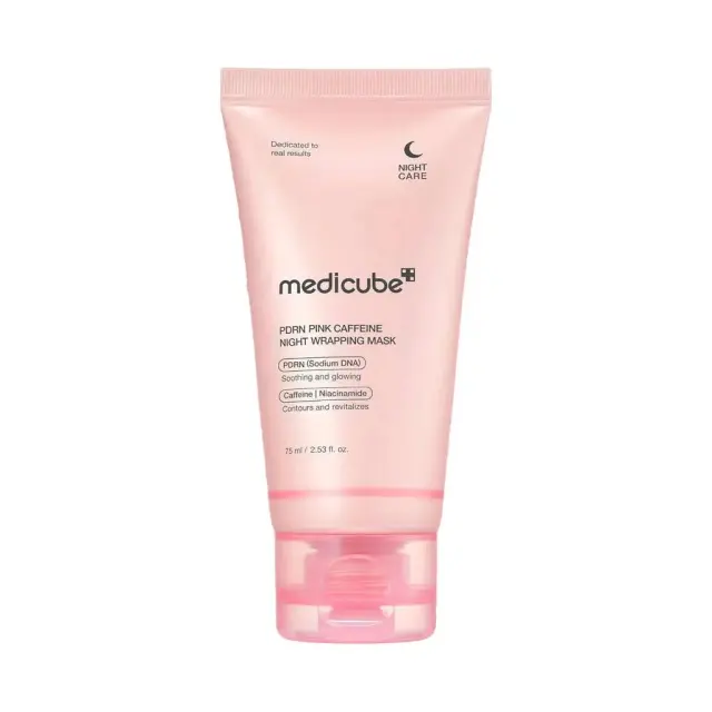 Medicube PDRN Pink Caffeine Night Wrapping Mask 75ml – Μάσκα νύχτας με PDRN με καφεΐνη για θρέψη και λάμψη 75ml