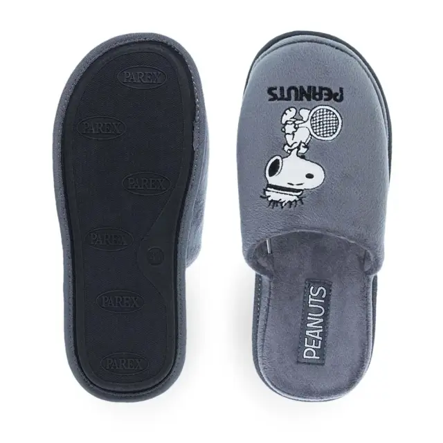 Parex Ανδρικές Παντόφλες Σπιτιού Snoopy Peanuts, Χρώμα Γκρι - 46 3