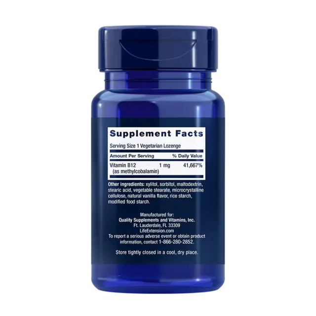 Life Extension Vitamin B12 Methylcobalamin 1 mg 2