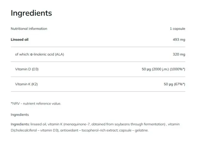 Olimp Labs Gold-Vit® D3+K2 2000 IU 2