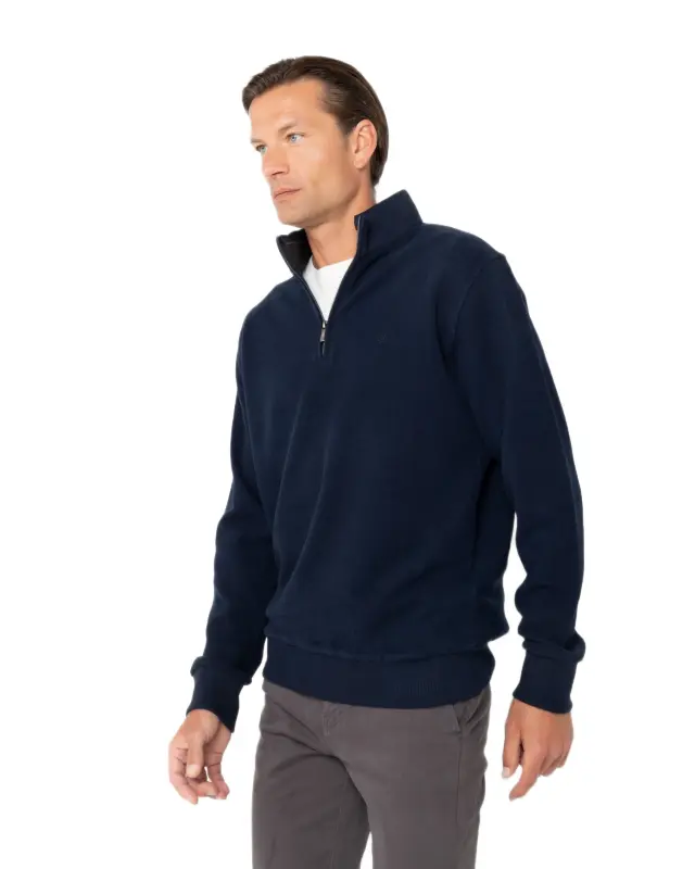 The Bostonians ανδρικό βαμβακερό φούτερ half zip regular fit 3RO1000-3 2