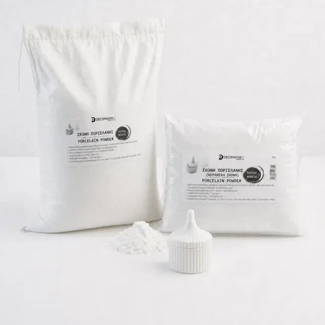 Σκόνη πορσελάνης για χύτευση καλουπιών, Total White, 25kg 3