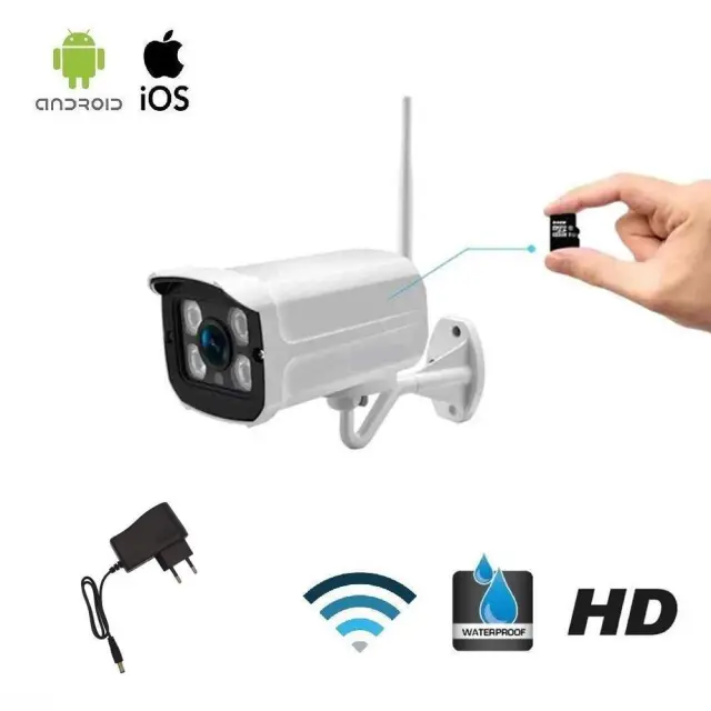 IP Κάμερα Παρακολούθησης Wi-Fi 1080p Αδιάβροχη με Φακό 3.6mm Jortan JT-82047