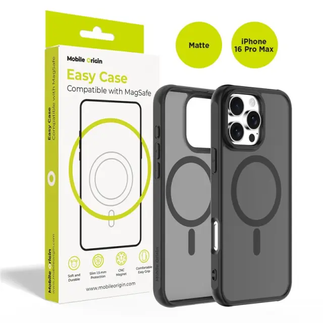 Mobile Origin Hybrid MagSafe Case, matte black - iPhone 16 Pro Max
