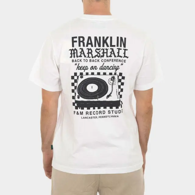 T-shirt Franklin & Marshall JM3288.000.1012P01.011 Λευκό - L 2