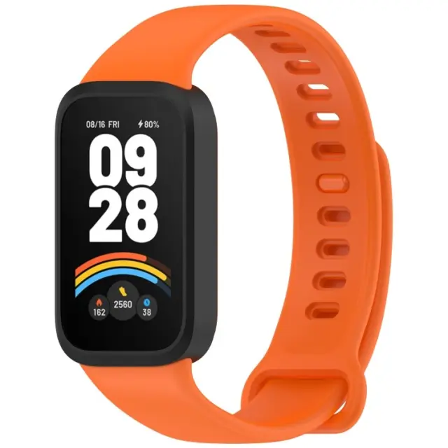 Λουράκι για Xiaomi Smart Band 3/9 Active-Black/Orange OEM