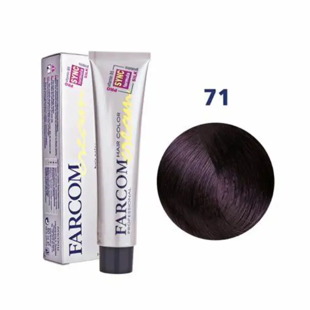 FARCOM Μόνιμη Κρέμα Βαφή 60ml 71 ΚΑΣΤΑΝΟ ΙΡΙΖΕ