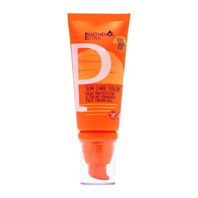 Panthenol Extra Sun Care Color SPF30 Αντηλιακή Κρέμα-Τζελ Προσώπου με Χρώμα 50ml
