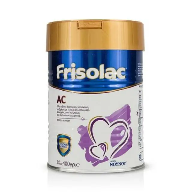 ΝΟΥΝΟΥ Frisolac AC Γάλα σε σκόνη για βρέφη με αλλεργία στην πρωτεΐνη αγελαδινού γάλακτος - 400gr