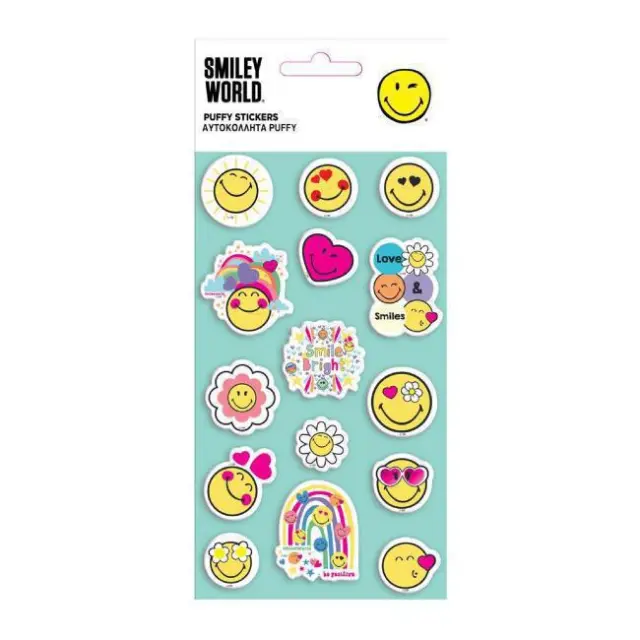 Diakakis Αυτοκόλλητα 10x22cm Puffy SmileyWorld (000504989)