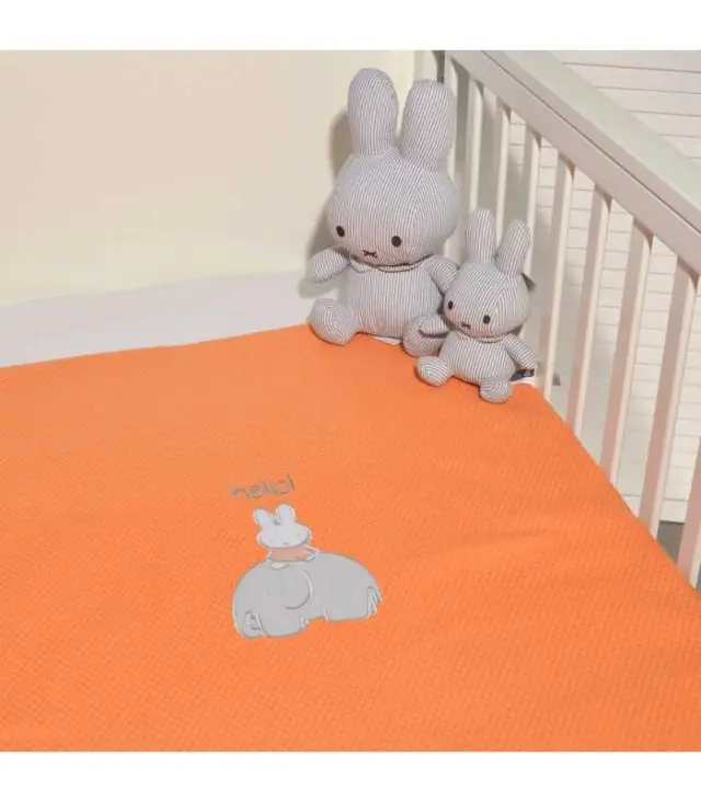 Miffy Des.13 Πικέ κούνιας Πορτοκαλί 100x140