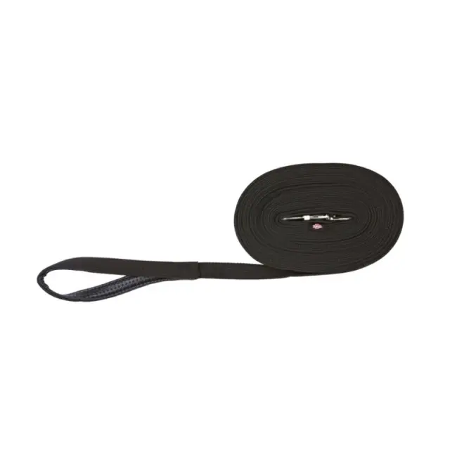 Trixie Tracking Οδηγός Πλακέ με Μαλακή Θηλιά Χειρός Μαύρο 10m/20mm