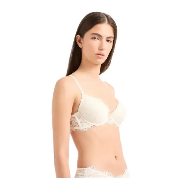 Emporio Armani Γυναικείο Σουτιέν Push-up Bridal ASV Recycled Lace, Χρώμα Yogurt - 75B