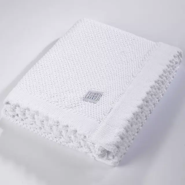 Κουβέρτα βαμβακερή DT457 Λίκνου 75x105 White