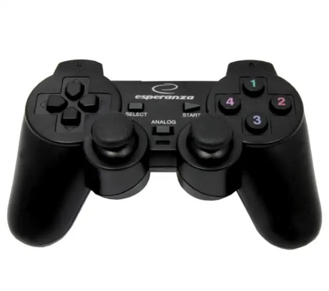 Esperanza EG102 Gaming Controller Gamepad PC - Playstation 3 Analogue Digital USB 2.0 Black