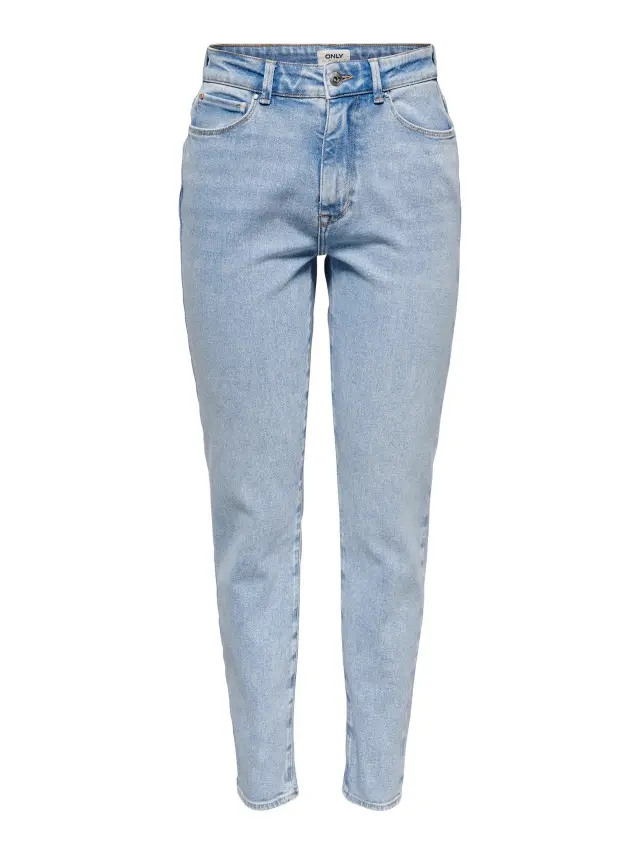 ONLY Emily Ψηλόμεσο Τζιν Ίσιας Γραμμής Light Blue Denim 3