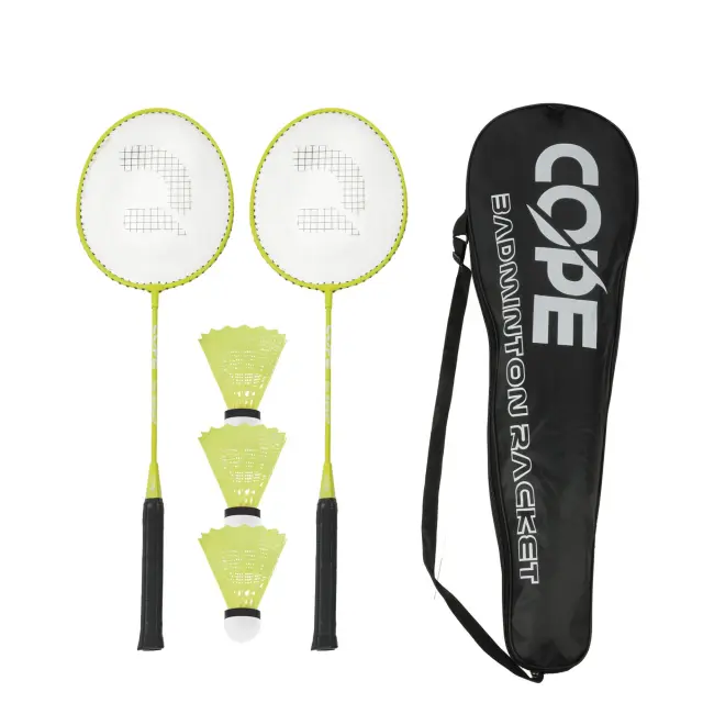 Σετ Ρακετών Badminton AMILA 605 με Πολύχρωμα Φτερά (98527)