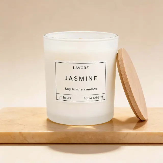 LAVORE Jasmine – Αρωματικό Κερί Σόγιας 250ml