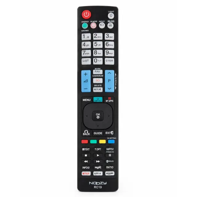 Τηλεχειριστήριο Noozy RC19 για Τηλεοράσεις LG, Samsung Άμεσης Αντικατάστασης με Φωτιζόμενο Πληκτρολόγιο