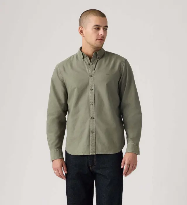 AUTHENTIC BUTTON DOWN GREENS - MULLED BASIL GARMENT DYE Mulled Basil