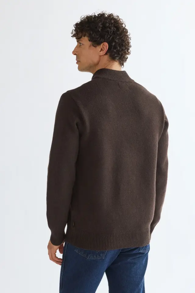 Wrangler Ανδρικό Πλεκτό με Φερμουάρ 112387647 - Chocolate Torte - XXL 2