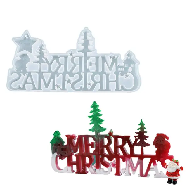 Καλούπι Σιλικόνης για Ρητίνες - "Merry Christmas" - 160x303x15mm