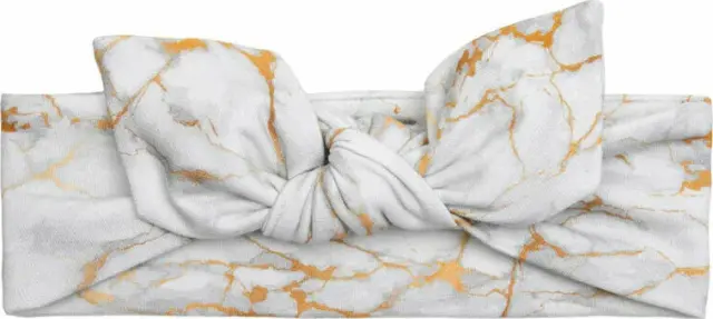 UL+KA Κορδέλα με Φιόγκο από Ελαστικό Βαμβάκι "Marble" 5907772054550
