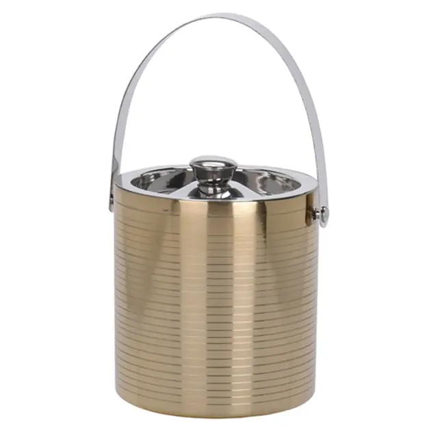 Παγοθήκη inox 17x16x17,5cm χρυσή Homeguru KZ249