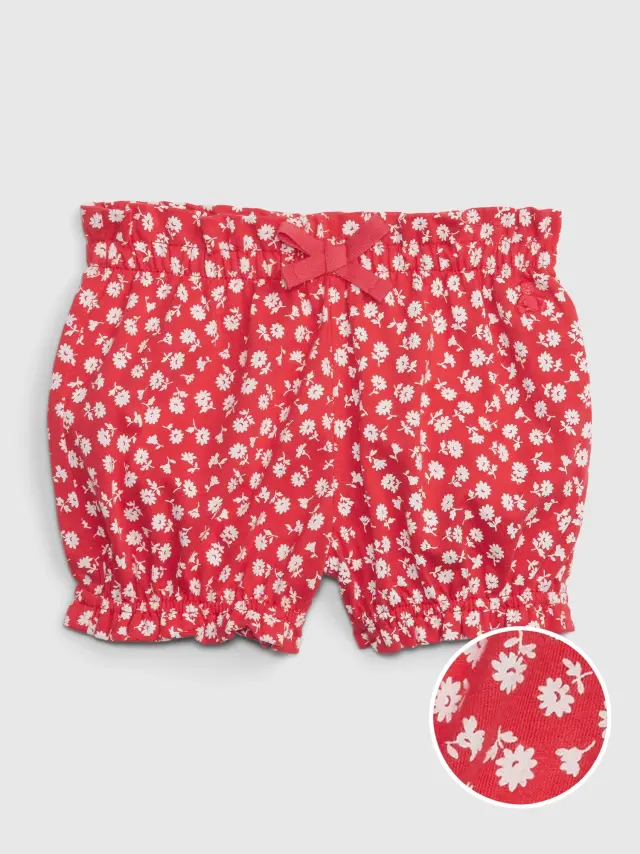 Κόκκινο Βρεφικό 100% Οργανικό Βαμβάκι Mix and Match Pull-On Σορτς tomato red - 18-24M