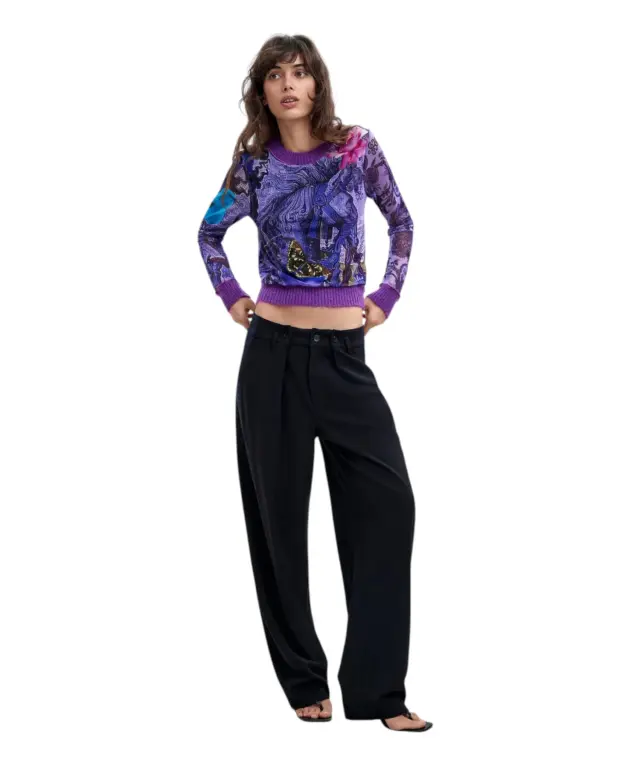 Desigual - Γυναικεία Μπλούζα Horse M. C. Lacroix 26WWTK60-3048 Λιλά 2