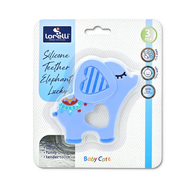 Lorelli Κρίκος Οδοντοφυϊας Elephant Lucky Blue 10210830001 2