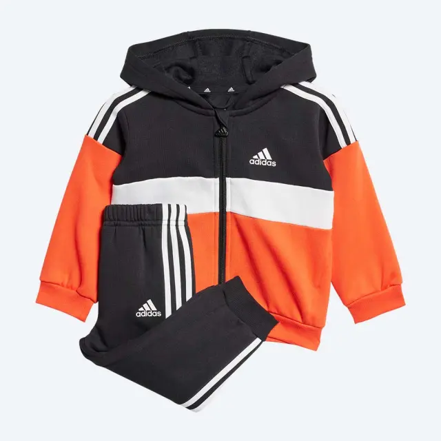 adidas Sportswear Unisex Infant 3Stripes Tiberio Fleece Track Suit Set Μαύρο - Κόκκινο IW3491 (adidas Sportswear) - 92