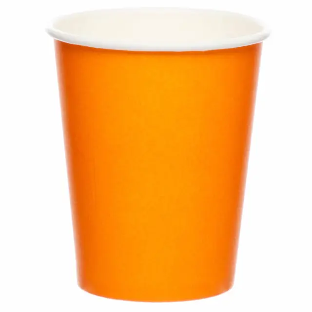 Ποτήρια Χάρτινα 237ml Πορτοκαλί /8 τεμ